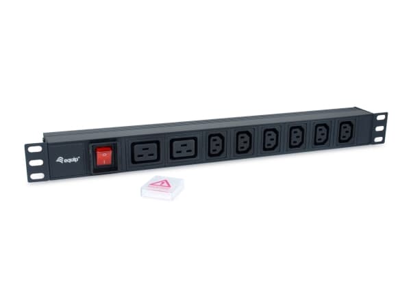 Equip 333316 8-Outlet, 6 x IEC-C13+ 2X IEC-C19 Power Distribution Unit, on/off switch, Aluminum