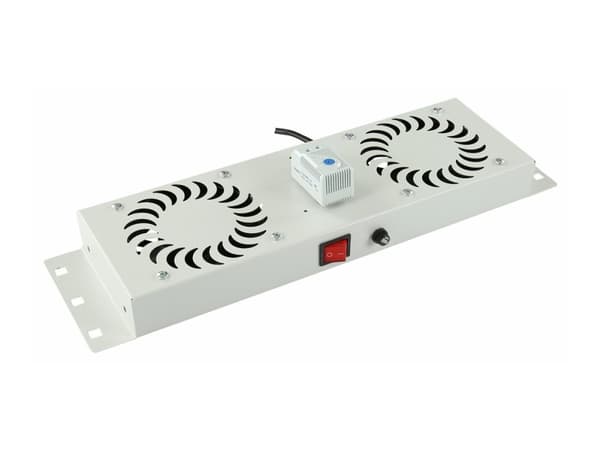 Lanview by Logon - Fläktmodul - analog - med termostat - takmonterbar - vit - 1U