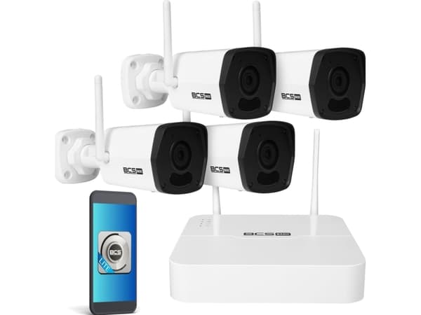 BCS overvåkingsopptaker 4 wifi-kameraer BCS-B-KITW(2.0)