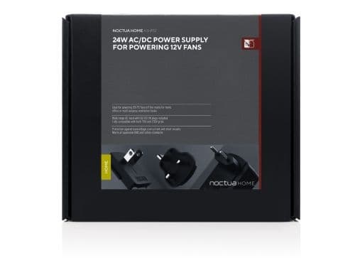 Virtalähde NV-PS1, 115V / 230V AC &gt; 12V DC (musta, 12 voltin tuulettimelle)