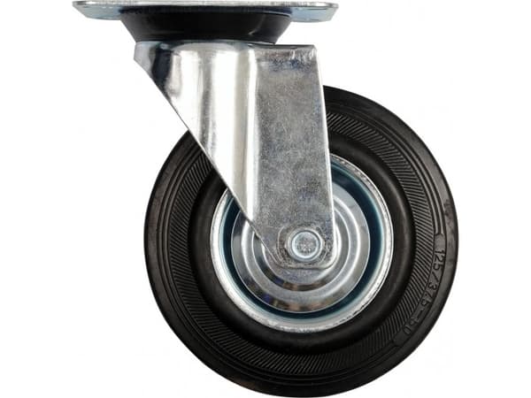 Vorel Swivel wheel with black rubber 75mm 87311