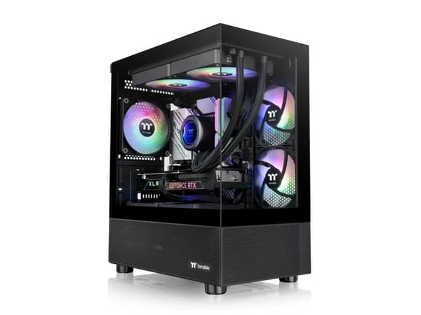 Thermaltake View 170 TG ARGB - Micro case - micro ATX - sidepanel med vindu (herdet glass) - ingen strømforsyning (PS/2) - svart - USB/lyd