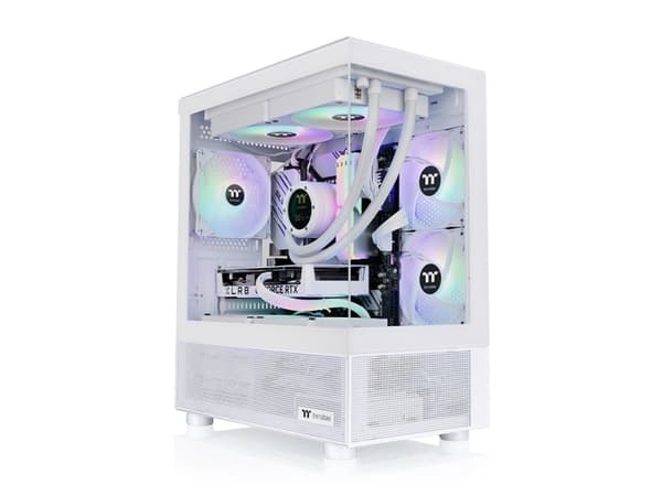 Thermaltake View 170 TG ARGB - Mid tower - micro ATX - genomskinlig sidopanel (härdat glas) - ingen strömförsörjning (ATX) - snö - USB/ljud