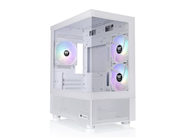 Thermaltake View 170 TG ARGB - Mid tower - micro ATX - genomskinlig sidopanel (härdat glas) - ingen strömförsörjning (ATX) - snö - USB/ljud