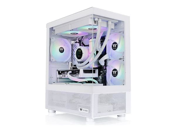 Thermaltake View 170 TG ARGB - Mid tower - micro ATX - genomskinlig sidopanel (härdat glas) - ingen strömförsörjning (ATX) - snö - USB/ljud Vit