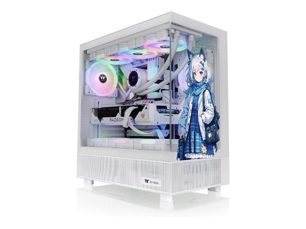 Thermaltake View 270 - SP Edition - mid tower - utökad ATX - genomskinlig sidopanel (härdat glas) - ingen strömförsörjning (PS/2) - snö - USB/ljud Vit