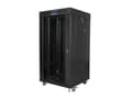 Miniatyrbilde 2 av 2: STÅENDE RACK INSTALLASJONSKAP 19" 22U 600X600 SVART GLASSDØR LCD LANBERG (FLAT PAKKE) V2