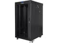 Miniatyrbilde 1 av 2: STÅENDE RACK INSTALLASJONSKAP 19" 22U 600X600 SVART GLASSDØR LCD LANBERG (FLAT PAKKE) V2