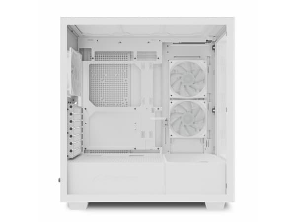 Sharkoon Rebel C60, Midi Tower, PC, Vit, ATX, micro ATX, Mini-ITX, Stål, Härdat glas, Spela