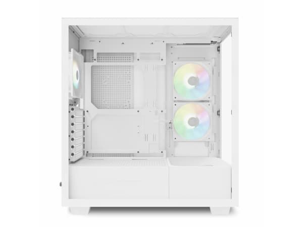Sharkoon Rebel C60, Midi Tower, PC, Vit, ATX, micro ATX, Mini-ITX, Stål, Härdat glas, Spela