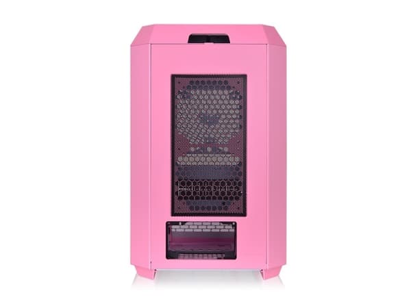 Thermaltake The Tower 300 - Microtower - mini ITX / micro ATX - genomskinlig sidopanel (härdat glas) - ingen strömförsörjning (PS/2) - bubbelrosa - U