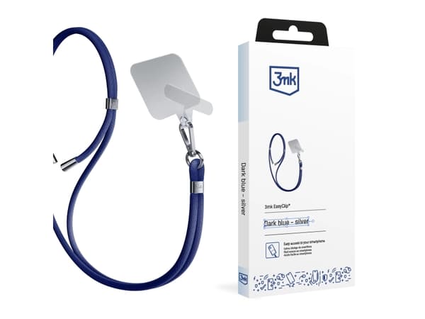3MK EasyClip, Mobiltelefon, Nylon, Zink, Blå, Sølv, Hengende boks