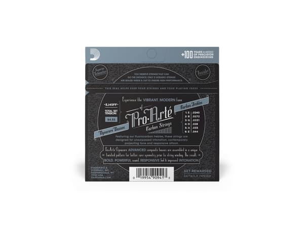 D'Addario EJ45FF, Gitar, Fluorocarbon, Klassisk, 6 stk