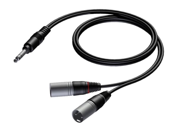 Kabel Procab Procab CAB733/1.5 6,3 mm Jack hane stereo - 2 x XLR hane 1,5 meter