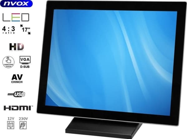 Automagnetola Nvox 17cali vga hdmi kosketusnäyttö 12v 230v led led