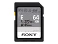 Miniatyrbild 1 av 3: Sony E Series SF-E64A - Flash-minneskort - 64 GB - Video Class V30 / UHS-I U3 / Class10 - SDXC UHS-II