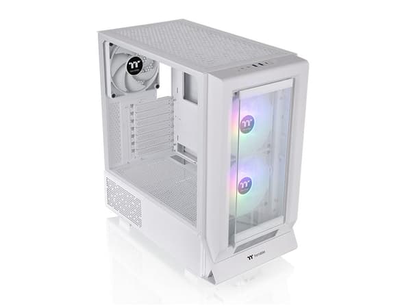Thermaltake Ceres - - genomskinlig sidopanel (härdat glas) - ingen strömförsörjning - snö - USB/ljud Vit