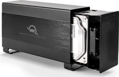 OWC Mercury Elite Pro Dual, HDD-kabinett, 2.5/3.5", SATA, Serial ATA II, Serial ATA III, USB-tilkobling, Sort Sort