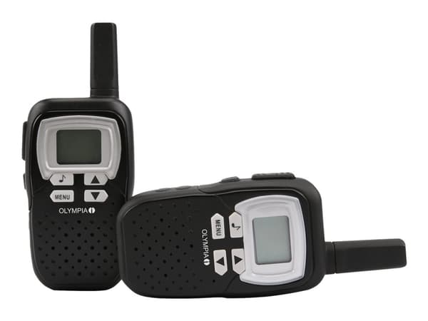 Olympia 1208 - Bærbar - toveis radio - PMR - 446.00625 - 446.09375 MHz - 8 kanalers - svart (en pakke 2)