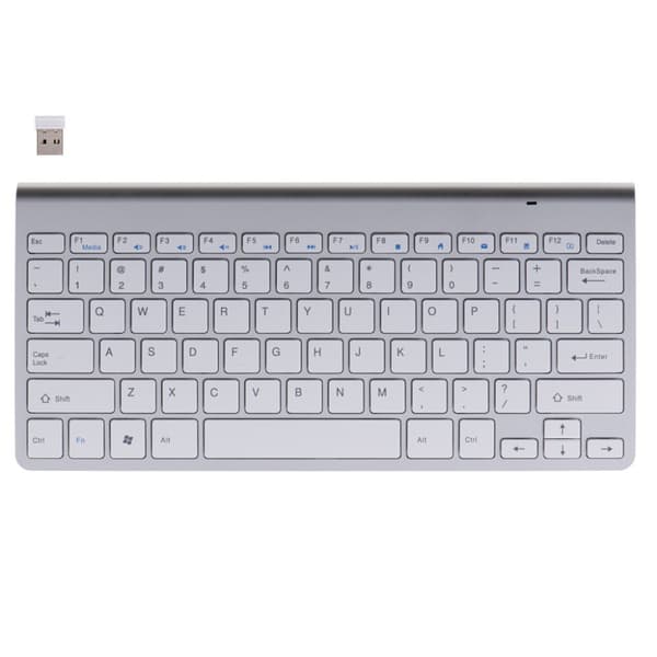 Trådløst Bluetooth Smart TV tastatur, sølv