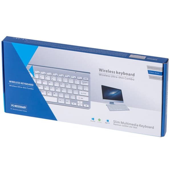 Trådløst Bluetooth Smart TV tastatur, sølv