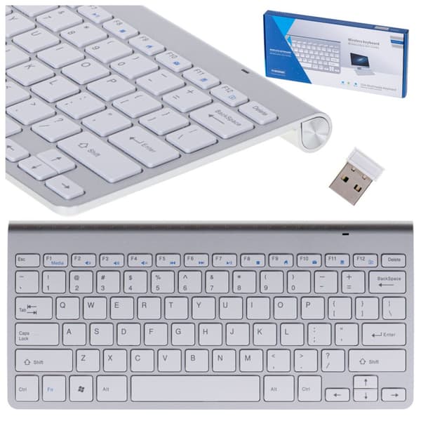 Trådløst Bluetooth Smart TV tastatur, sølv