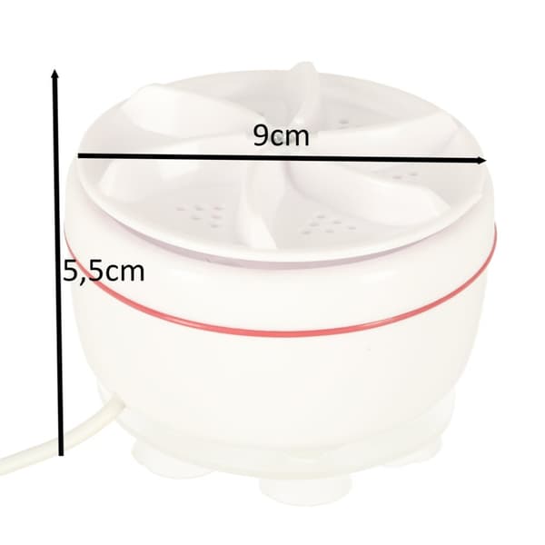 Bærbar fritstående mini rejsevaskemaskine 5L USB