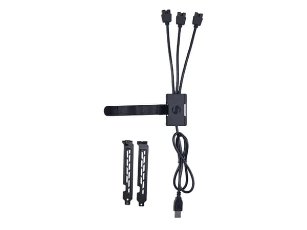 Lian Li PW-U2TPAB, USB typ-A, 3 x IDC (9 stift), hane, hane, rak, rak