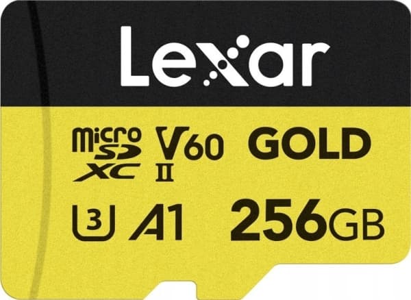 Lexar Gold MicroSDXC 256 GB klasse 10 UHS-II/U3 A1 V60-kort (LMSGOLD256G-BNNNG)
