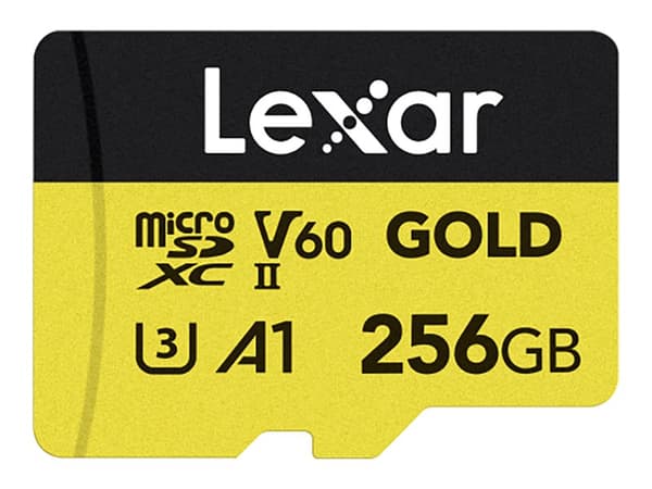 Lexar Gold MicroSDXC 256 GB klasse 10 UHS-II/U3 A1 V60-kort (LMSGOLD256G-BNNNG)
