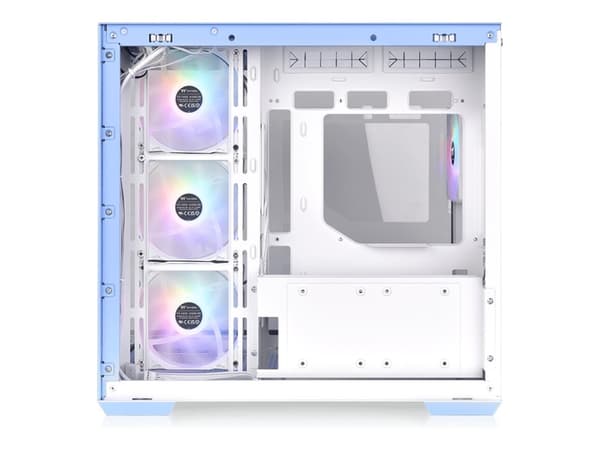 Thermaltake View 380 TG ARGB - Keskitorni - ATX - sivupaneeli ikkunalla (karkaistu lasi) - Ei virtalähdettä (ATX) - Hortensiansininen - USB/ääni