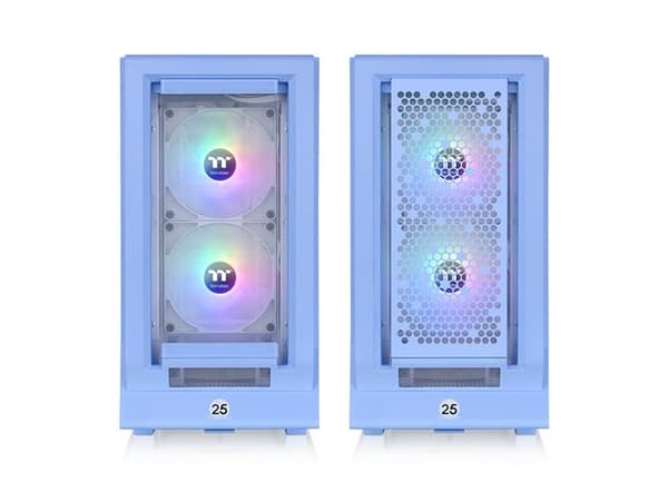 Thermaltake Ceres - - sidepanel med vindu (herdet glass) - ingen strømforsyning - hydrangea blue - USB/lyd