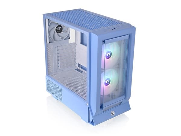 Thermaltake Ceres - - sidepanel med vindu (herdet glass) - ingen strømforsyning - hydrangea blue - USB/lyd Blå