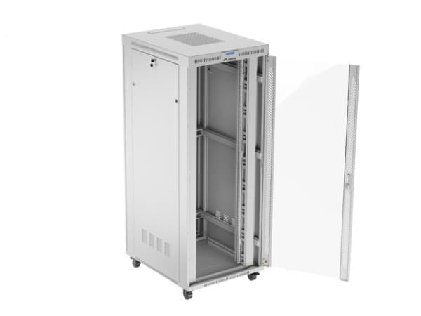 19" 42U 800X1000 GRÅ LCD GLASDÖRR LANBERG (FLAT PACK) V2 RACK INSTALLATIONSSKÅP