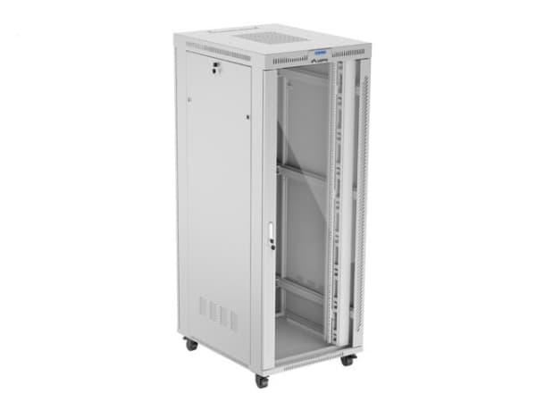 19" 42U 800X1000 GRÅ LCD GLASDÖRR LANBERG (FLAT PACK) V2 RACK INSTALLATIONSSKÅP