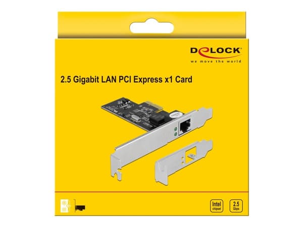 Delock - Verkkosovitin - PCIe 2.1 matala profiili - 2,5GBase-T