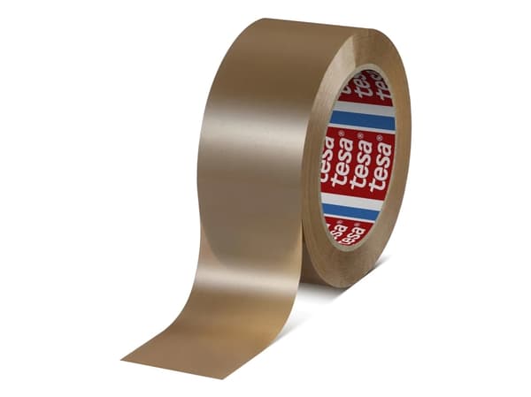tesa PET förpackningstejp gummi självhäftande 132m:50mm 6st brun