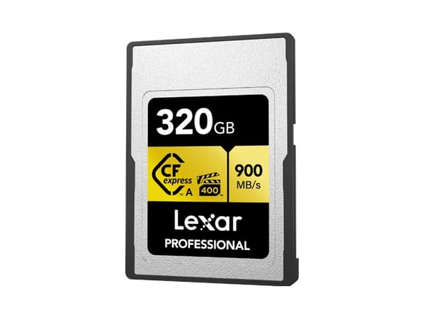 Lexar Professional CFexpress Type A, 320 GB, CFexpress, 900 MB/s, 800 MB/s, Stöttålig, Temperaturbeständig, Vibrationssäker, Silver