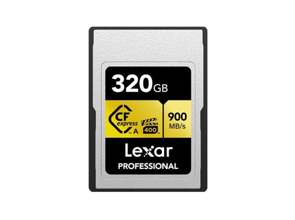 Lexar Professional CFexpress Type A, 320 GB, CFexpress, 900 MB/s, 800 MB/s, Stöttålig, Temperaturbeständig, Vibrationssäker, Silver