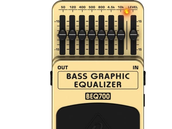 Behringer BEQ700, effektpedal, svart, gul, 70 mm, 123 mm, 54 mm, 330 g