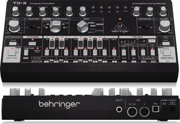 Behringer TD-3-SB, Analog synthesizer, Svart, ?DC, 9 V, 305 mm, 165 mm