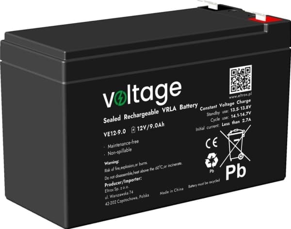 JÄNNITE Akku AGM Voltage 12V 9Ah VE12-9.0