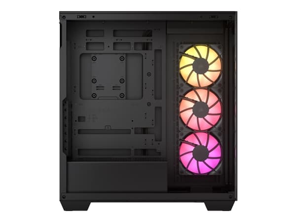 CORSAIR 3500X ARGB - Keskitorni - laajennettu ATX - sivupaneeli ikkunalla (karkaistu lasi) - ei virtalähdettä (ATX) - musta - USB/ääni