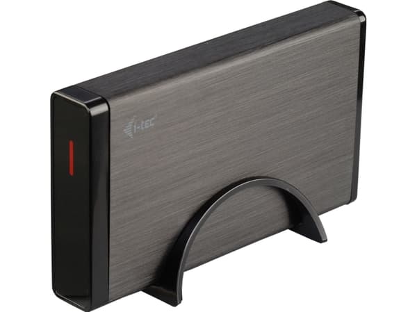 i-tec MYSAFE35U401, HDD-kabinett, 3.5", SATA, Serial ATA II, Serial ATA III, 5 Gbit/s, USB-tilkobling, Sort, Metallisk Sort, Metallisk