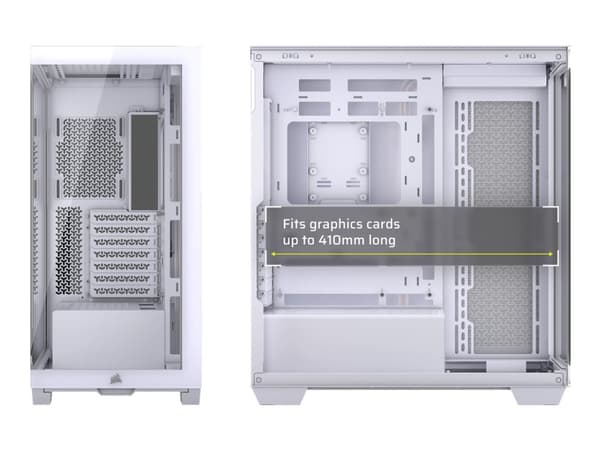 CORSAIR 3500X - Mid tower - utvidet ATX (E-ATX) - sidepanel med vindu (herdet glass) - ingen strømforsyning (ATX) - hvit - USB/lyd