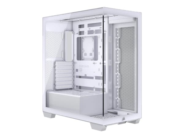 CORSAIR 3500X - Mid tower - utökad ATX - genomskinlig sidopanel (härdat glas) - ingen strömförsörjning (ATX) - vit - USB/ljud Vit
