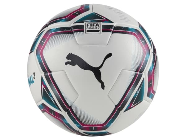 PUMA teamFINAL 21.3 FIFA Quality, Blå, Rød, Rosa, Hvit, Puma White-Rose Red-Ocean Depths-Puma Black-Omphalodes, Utendørs, FIFA, Kunstig lær, Skum, Gu