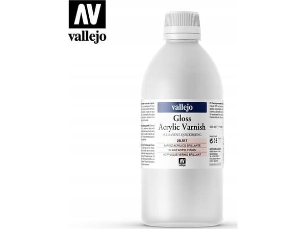 Vallejo 28.517, Läpinäkyvä, Kiilto, 500 ml, Muovipullo