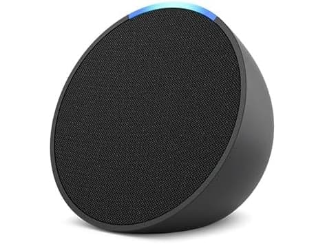 Amazon Echo Pop, Amazon Alexa, Rund, Sort, Android, Fire OS, iOS, 4,95 cm, Knapper