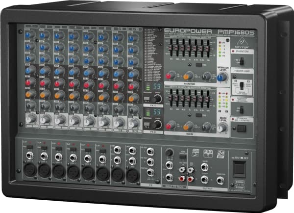 Behringer PMP1680S, 10 kanavaa, teline, 1050 W, musta
